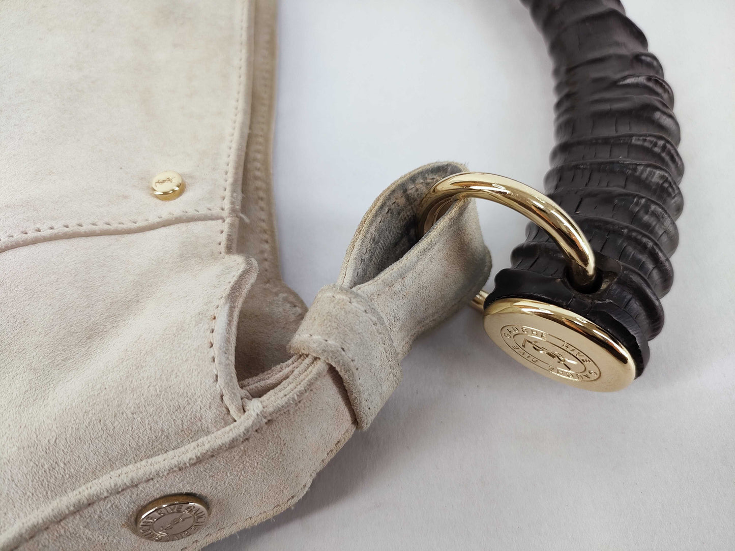 Yves Saint Laurent YSL Mombasa Suede Shoulder Bag