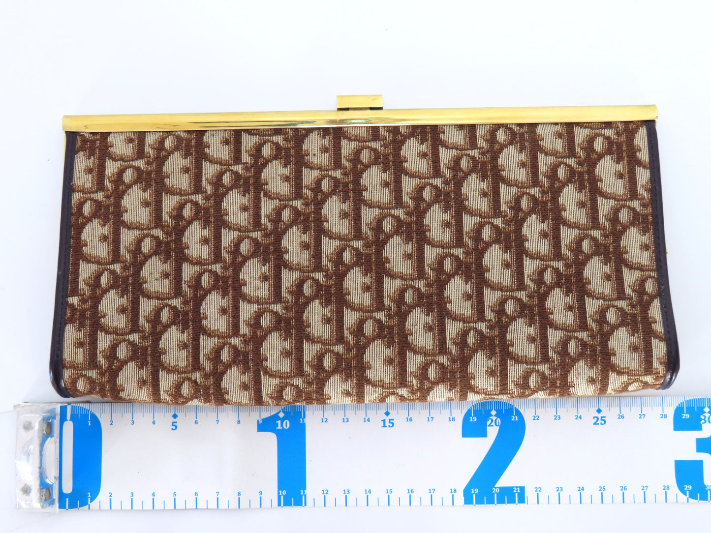 Christian Dior Trotter Clutch Bag, Clasp Closure, Party Bag, Clutch Bag