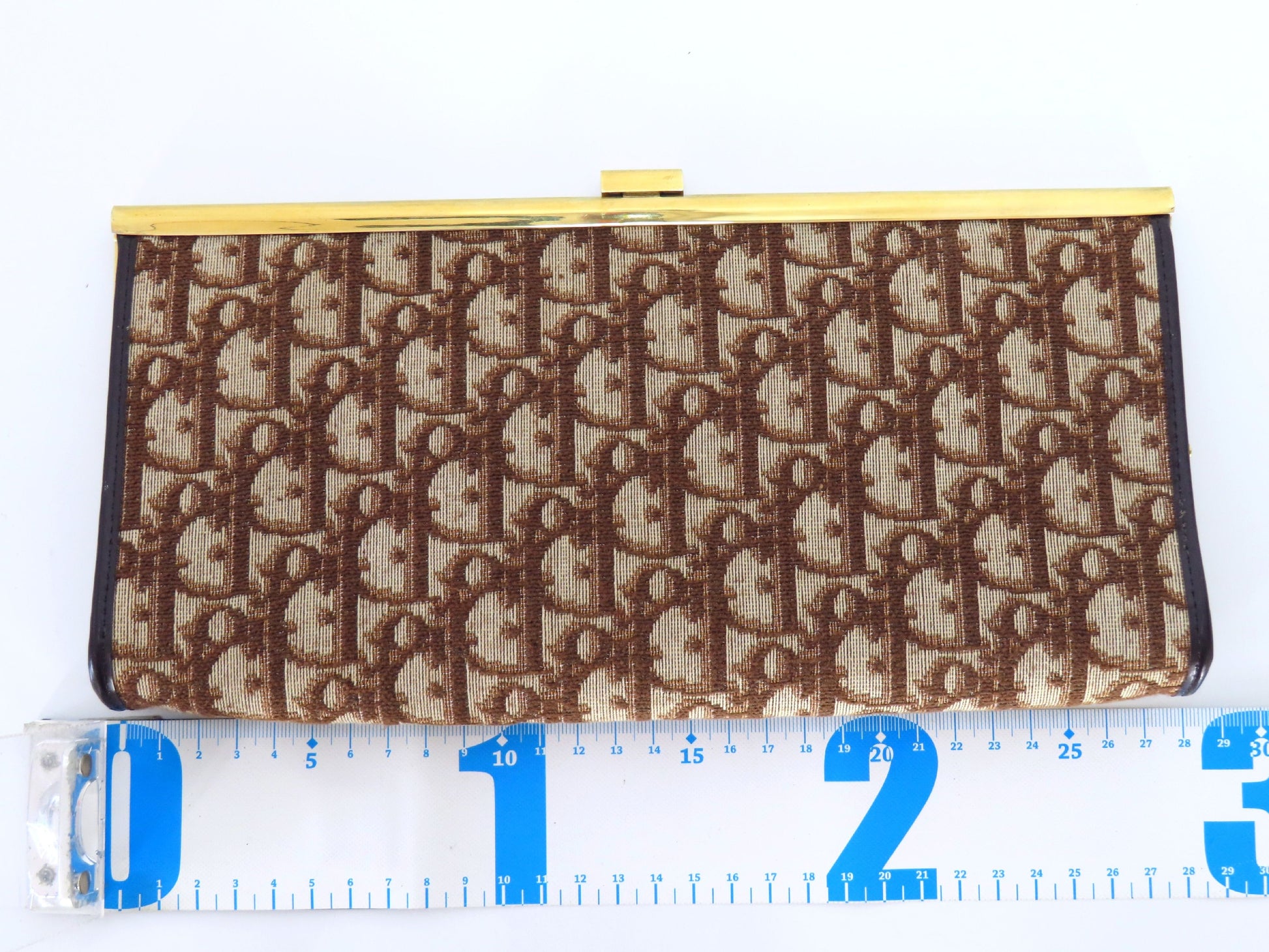 Christian Dior Trotter Clutch Bag, Clasp Closure, Party Bag, Clutch Bag