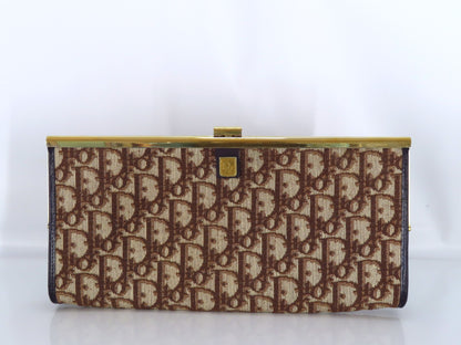 Christian Dior Trotter Clutch Bag, Clasp Closure, Party Bag, Clutch Bag