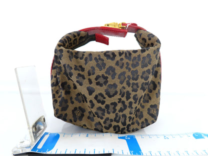 FENDI Leopard Print Mini Vanity Pouch