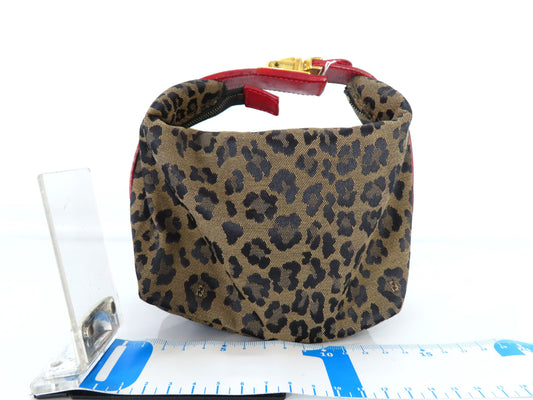 FENDI Leopard Print Mini Vanity Pouch