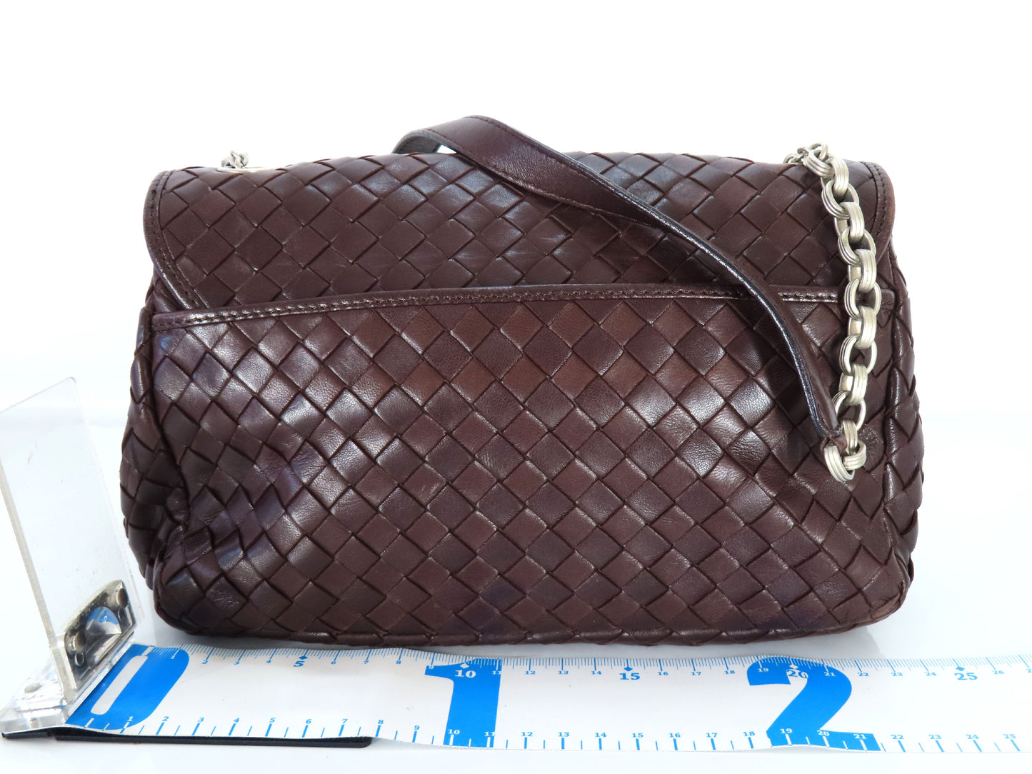 BOTTEGA VENETA Intrecciato Shoulder Bag with Chain Shoulder Bag
