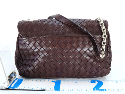 BOTTEGA VENETA Intrecciato Shoulder Bag with Chain Shoulder Bag