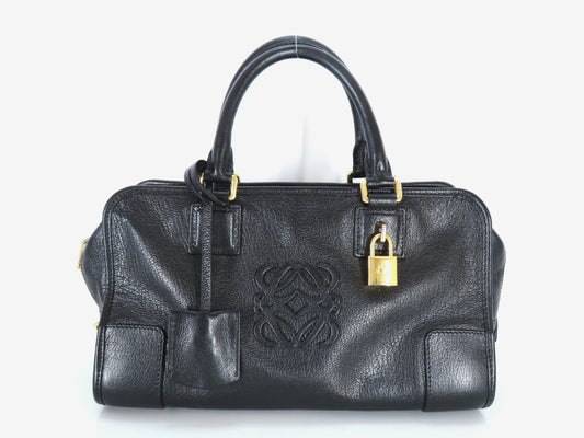 LOEWE Amazona 28 Anagram Tote Handbag in Black