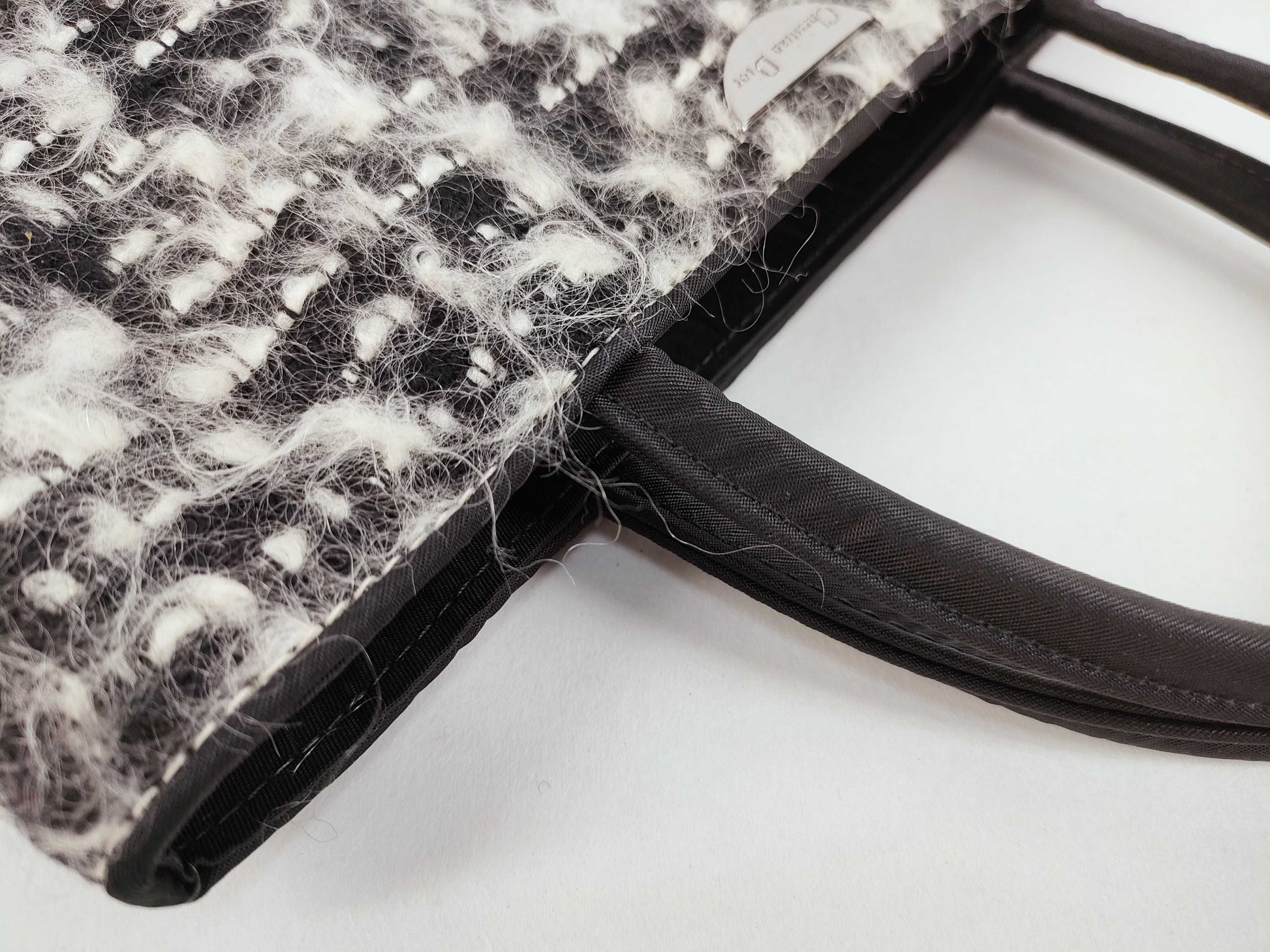 Dior Tweed Tote Bag Handbag Tote Bag