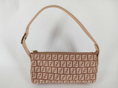 FENDI Mamma Fendi Zucchino Pink One-Shoulder Accessory Pouch Handbag