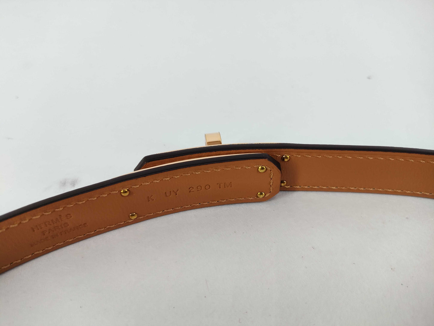 HERMES Kelly Belt, Black Epsom Leather, RG Hardware, K Stamp