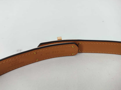 HERMES Kelly Belt, Black Epsom Leather, RG Hardware, K Stamp