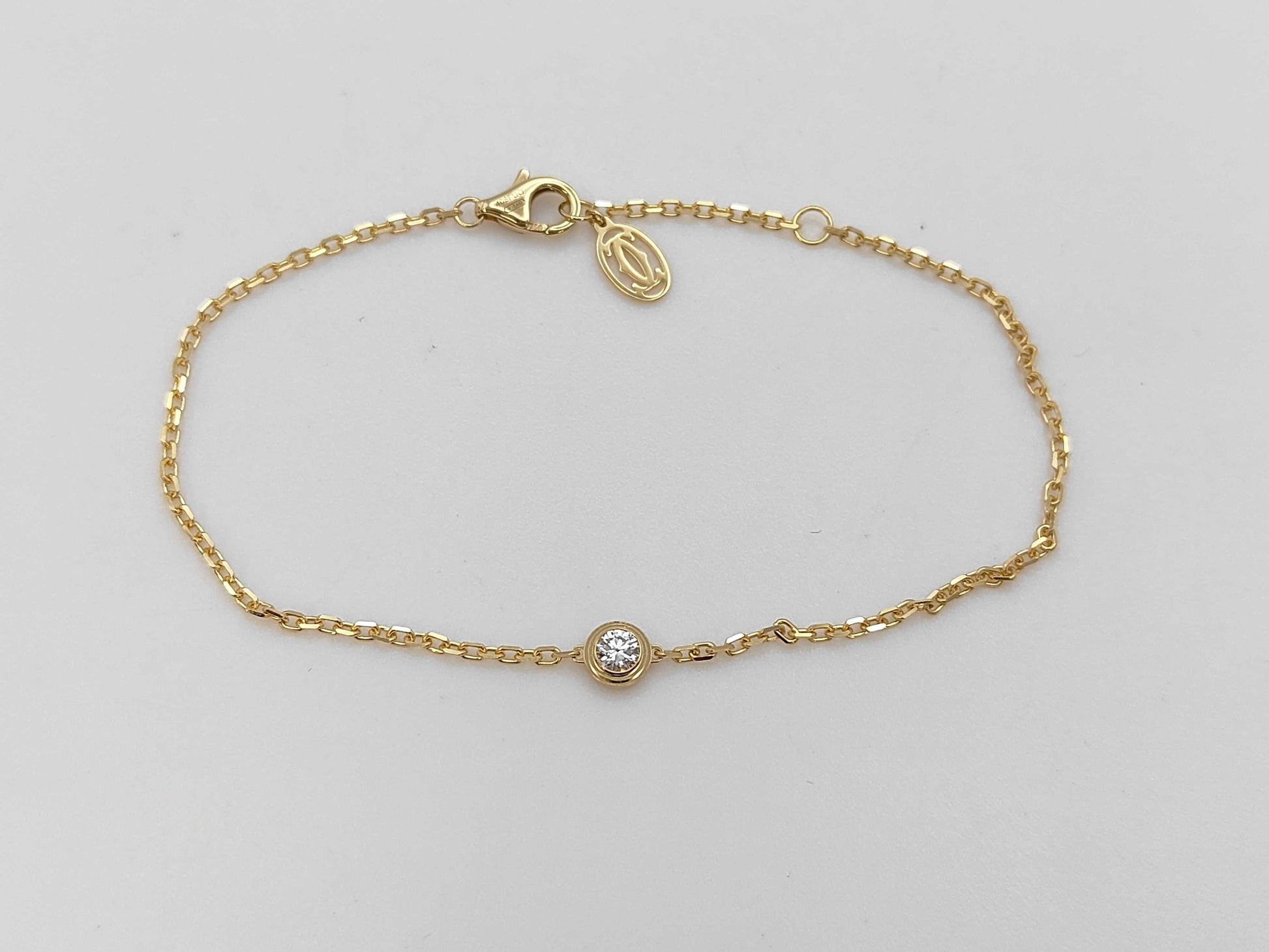 Cartier D'Amour Diamant Léger LM Yellow Gold Au750 1.9g Bracelet/Bangle 