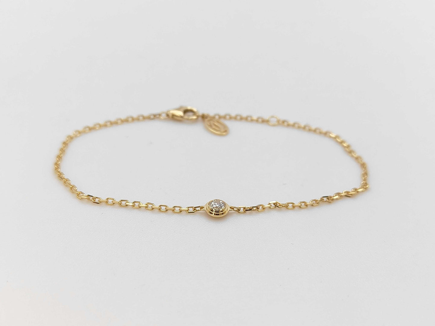 Cartier D'Amour Diamant Léger LM Yellow Gold Au750 1.9g Bracelet/Bangle 