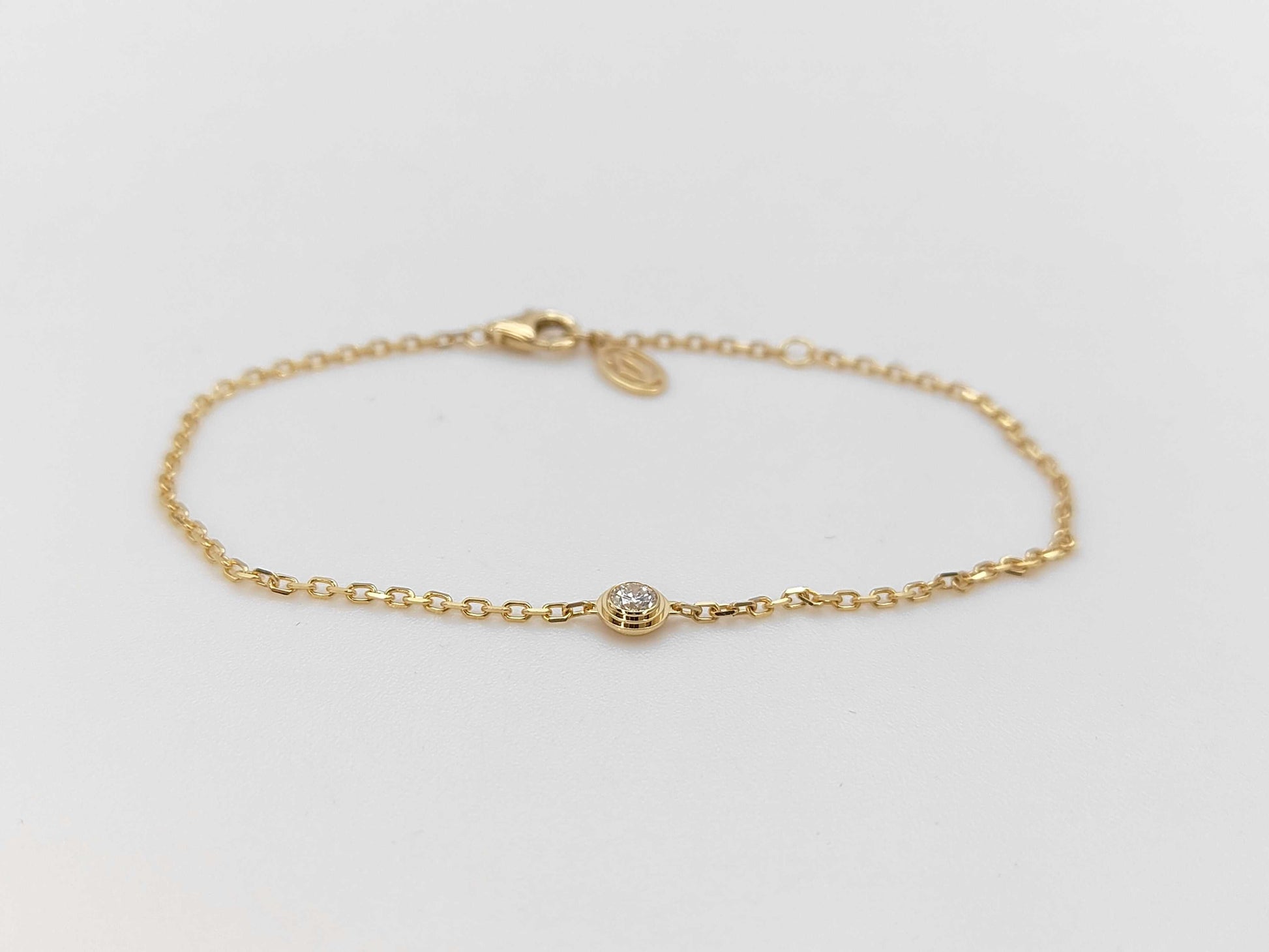 Cartier D'Amour Diamant Léger LM Yellow Gold Au750 1.9g Bracelet/Bangle 