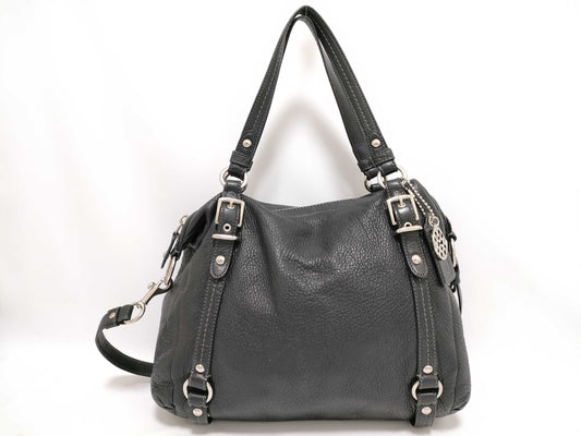 COACH 15273 Black Leather Shoulder Bag