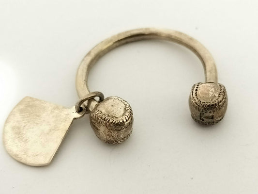 Tiffany & Co. Tiffany Baseball Key Ring 925 Key Case/Key Holder