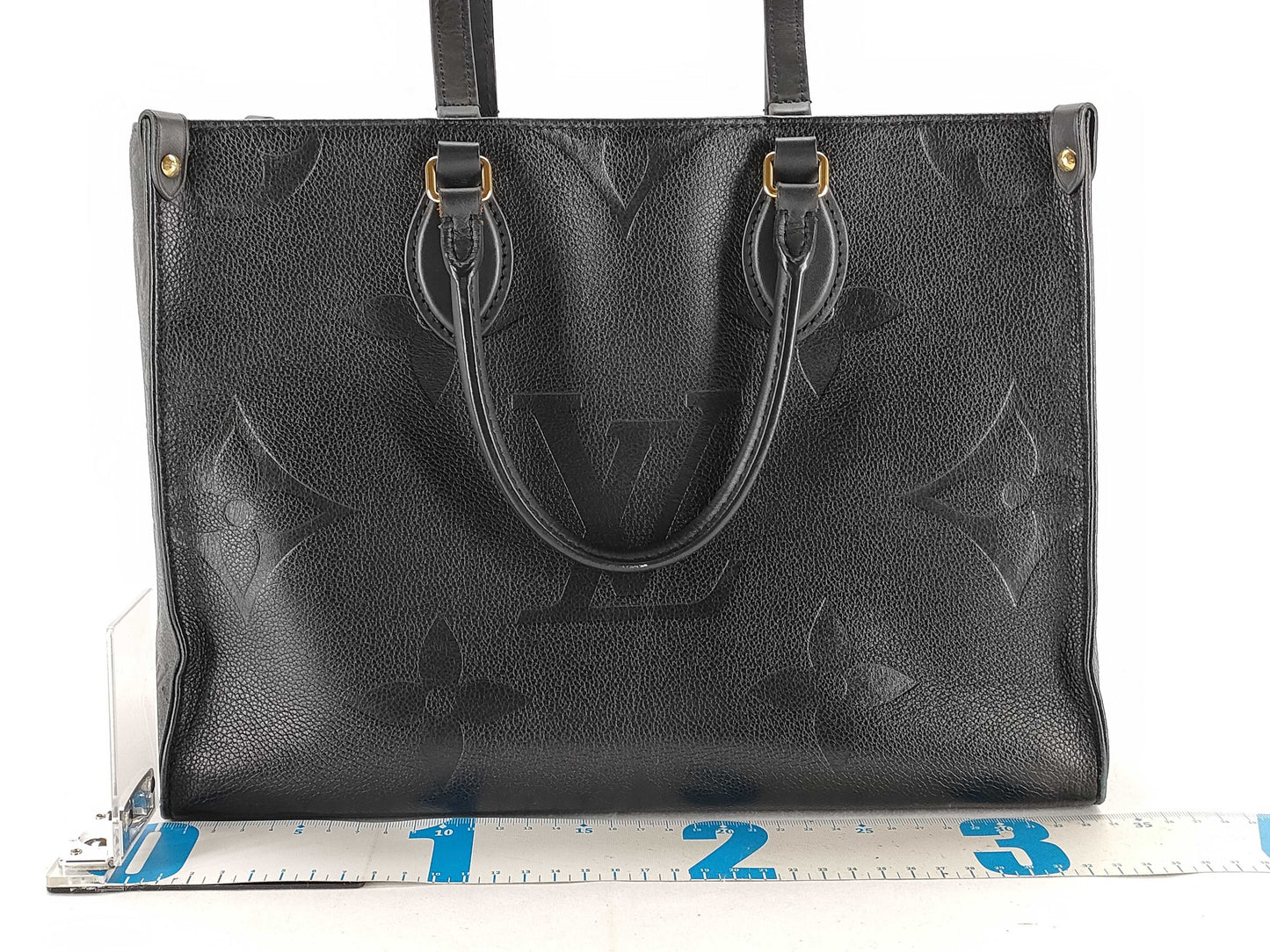 LOUIS VUITTON Monogram Empreinte/On the Go MM Noir M45595 Tote Bag