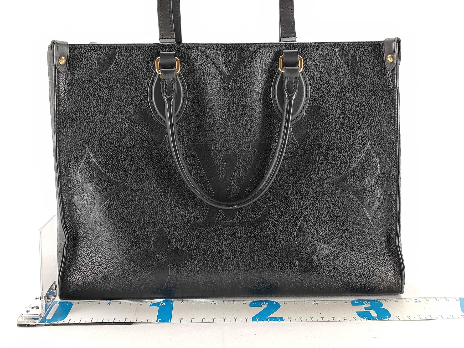 LOUIS VUITTON Monogram Empreinte/On the Go MM Noir M45595 Tote Bag