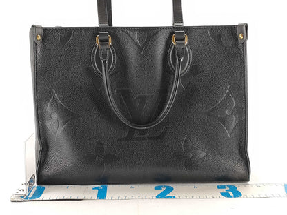 LOUIS VUITTON Monogram Empreinte/On the Go MM Noir M45595 Tote Bag