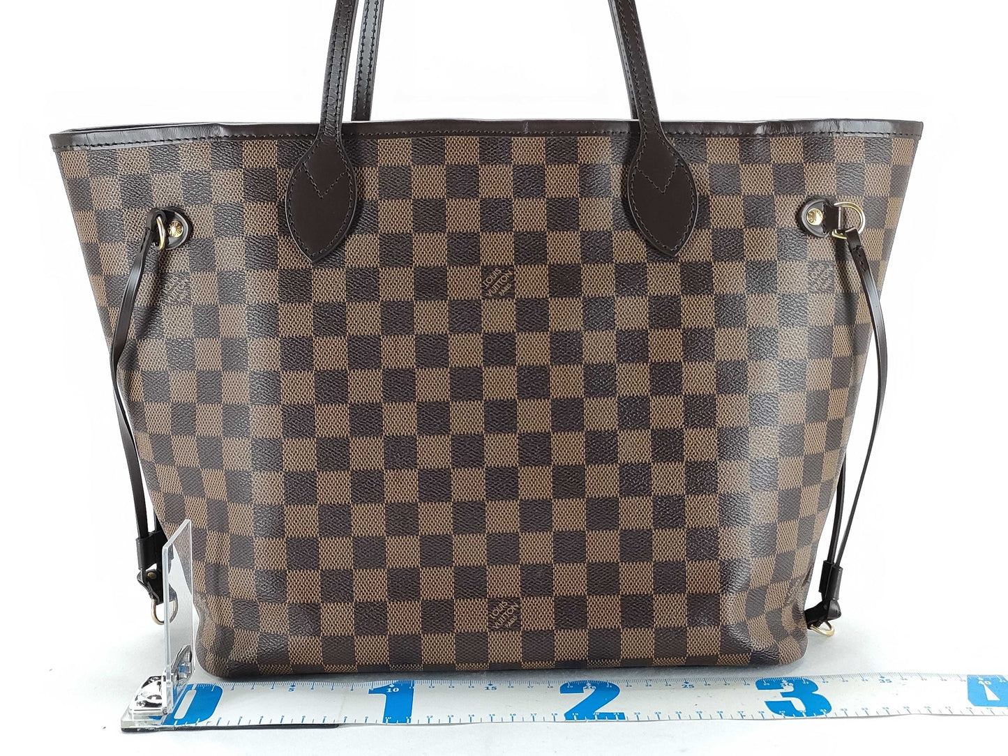 LOUIS VUITTON Damier Neverfull MM Ebene Rose Ballerine Tote Bag N41603