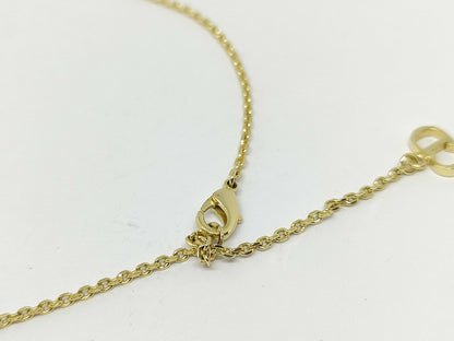 Dior Rhinestone F Pearl Necklace with Box Necklace