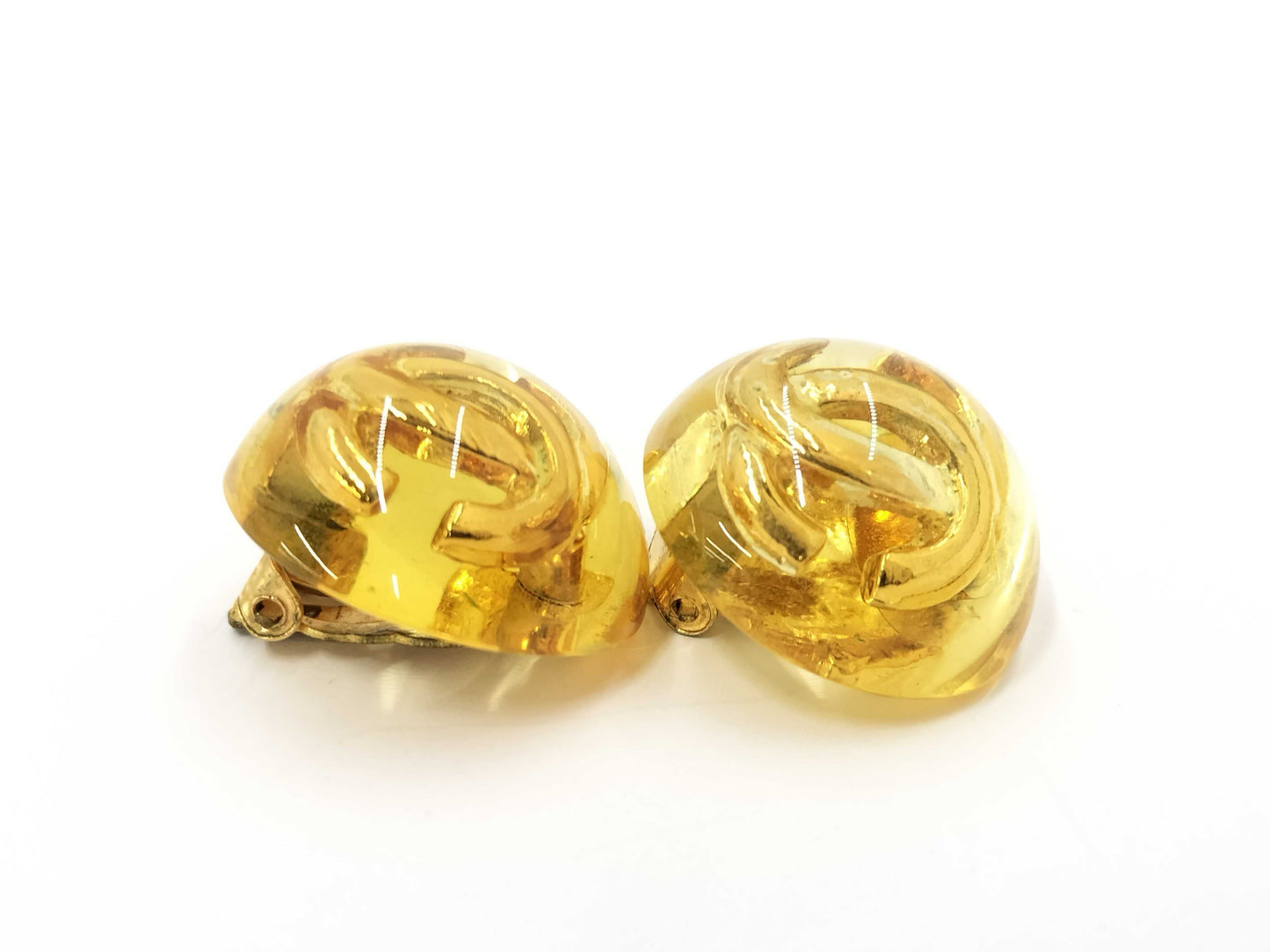 CHANEL 25-inch Coco Mark Resin Earrings