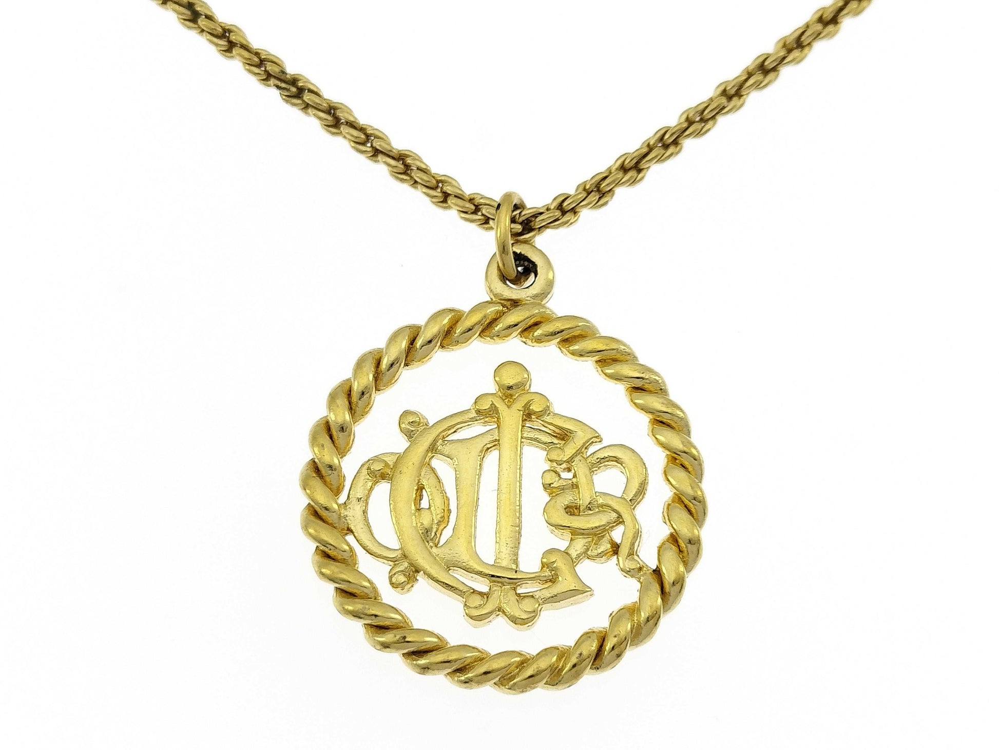 Dior Circle Emblem Necklace