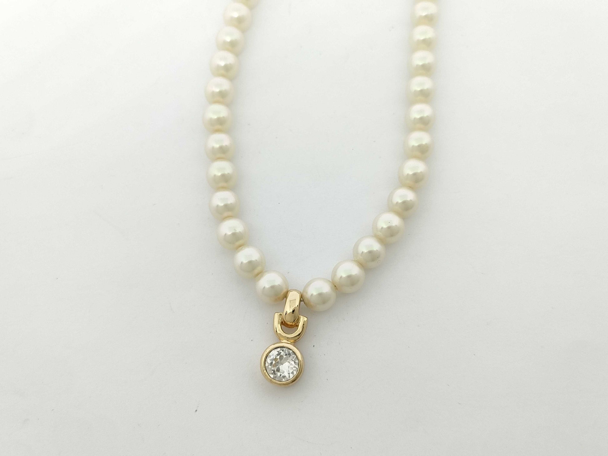 Dior pearl rhinestone necklace
