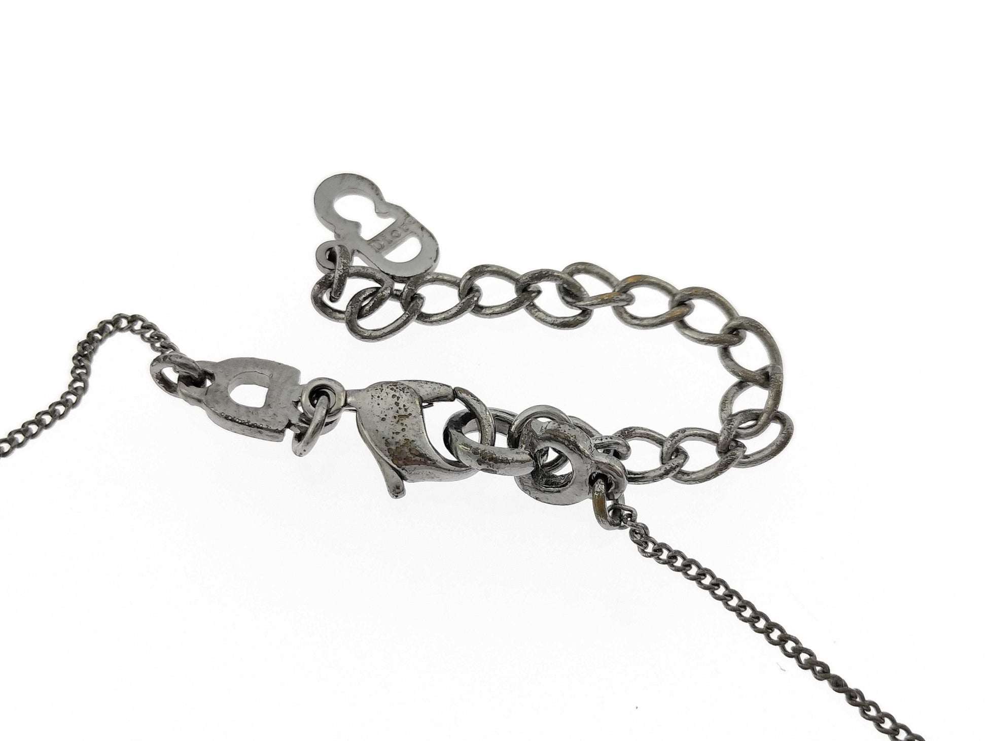 Dior logo plate necklace