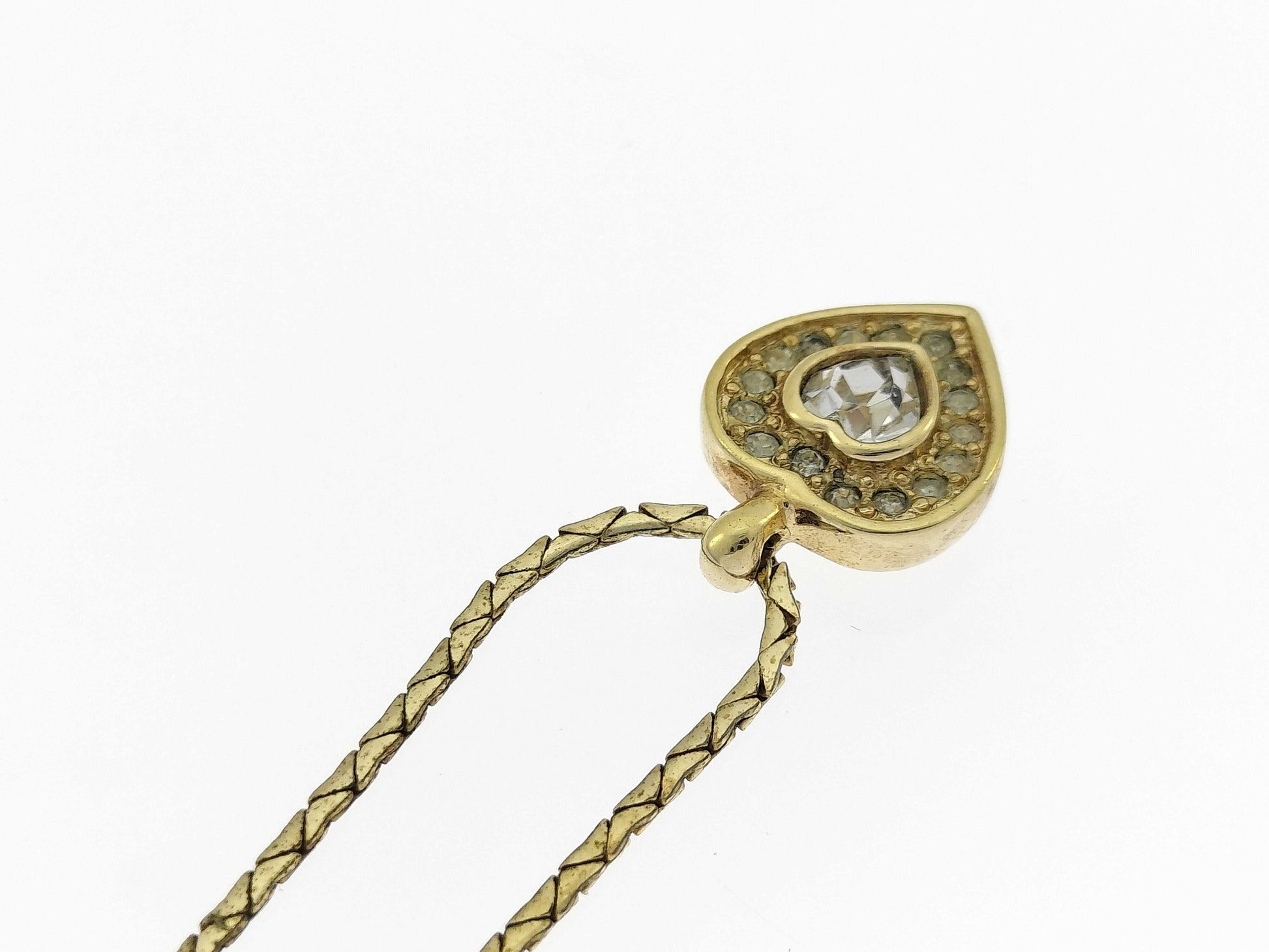 Dior Heart Rhinestone Necklace