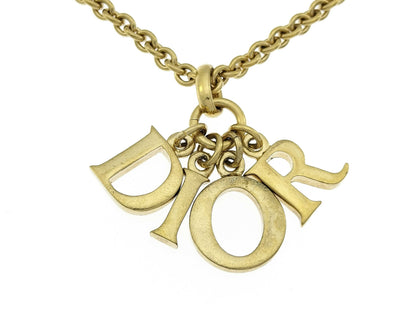 Dior logo charm necklace