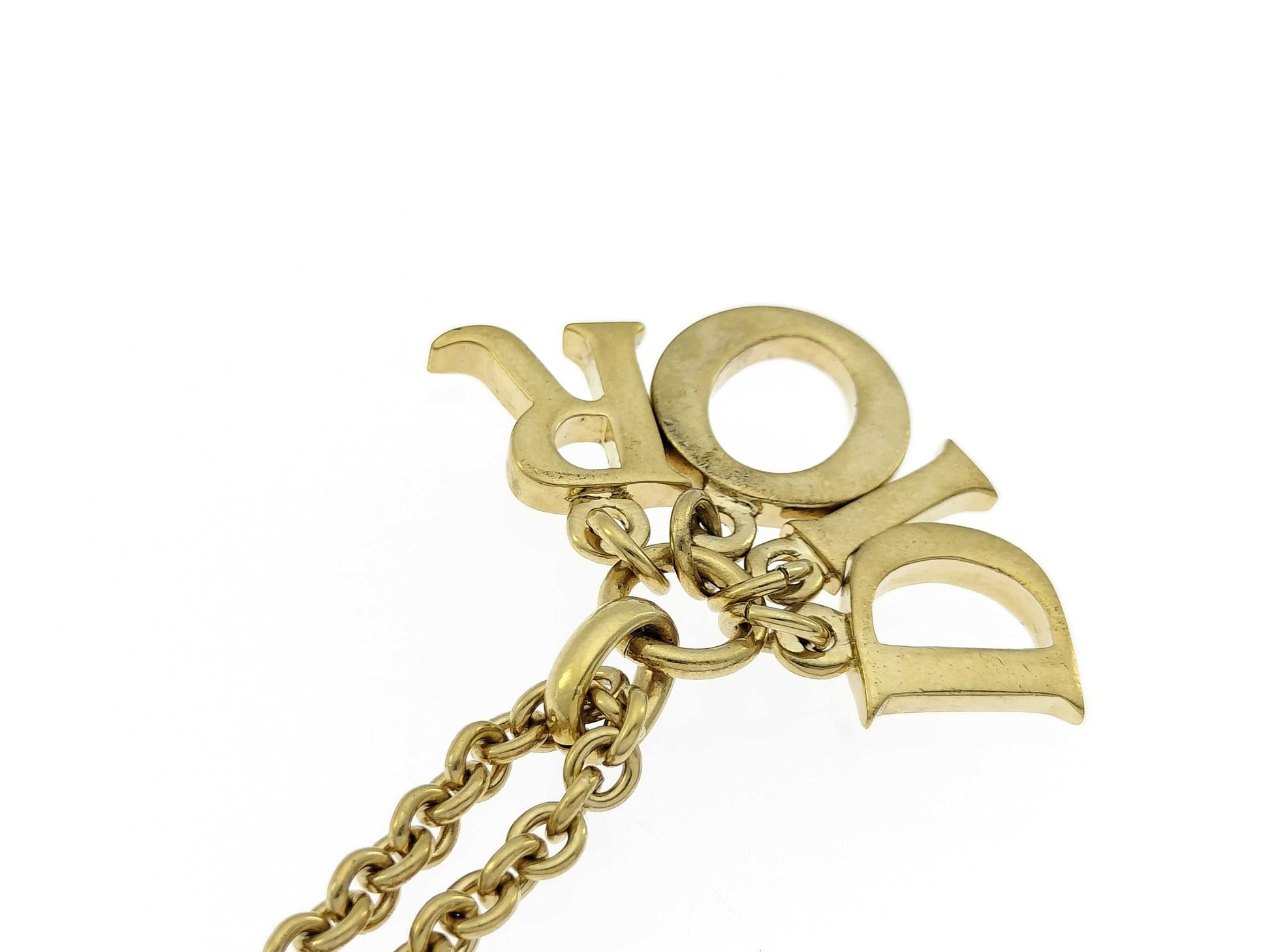 Dior logo charm necklace