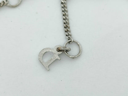 Dior Silver Logo Rhinestone Bracelet/Bangle