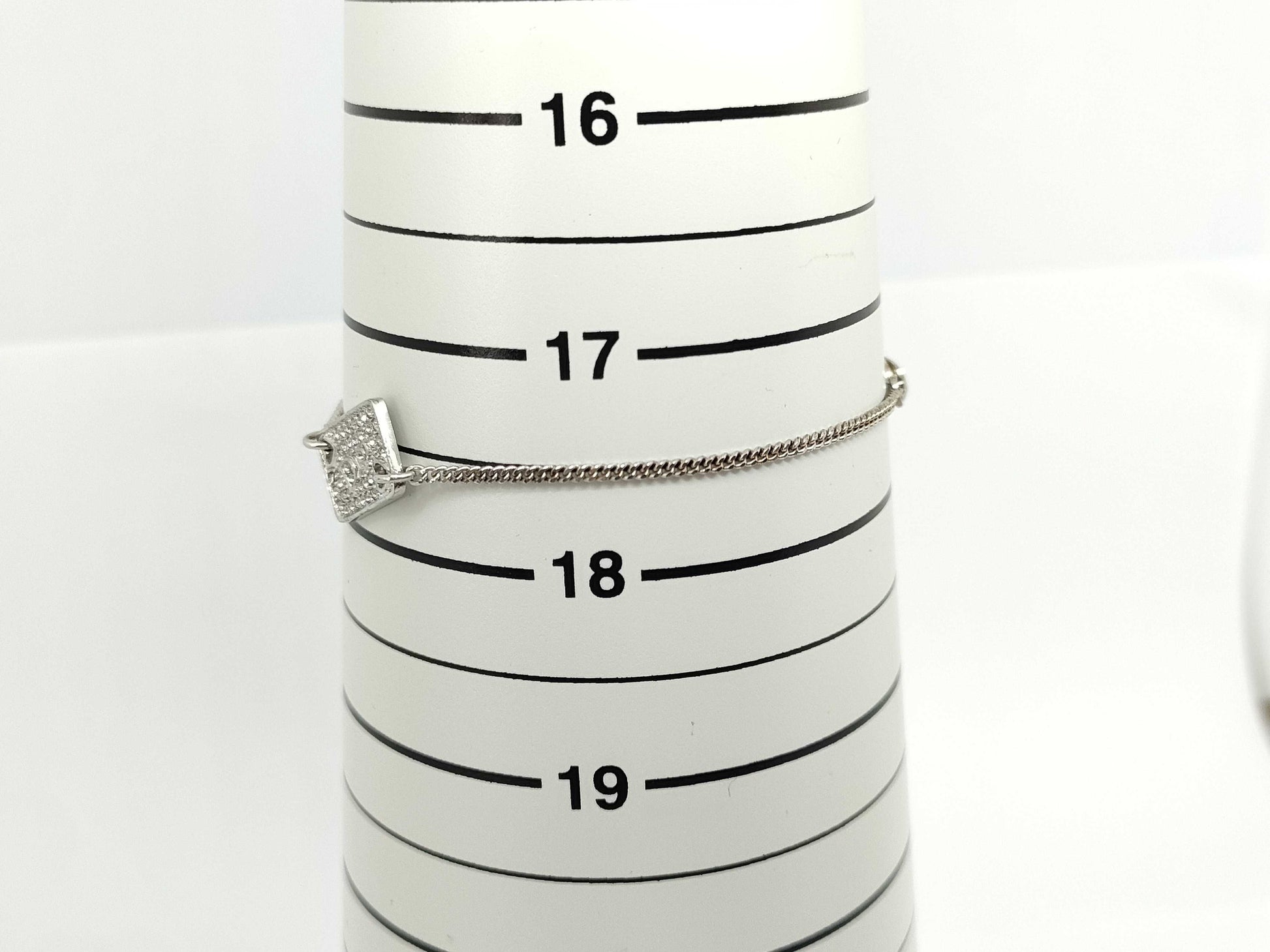 Dior Silver Logo Rhinestone Bracelet/Bangle