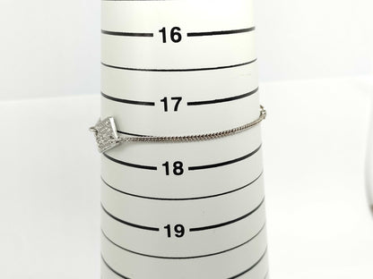 Dior Silver Logo Rhinestone Bracelet/Bangle