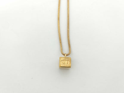 Dior logo cube necklace