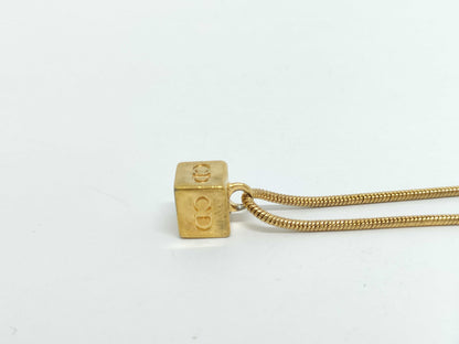 Dior logo cube necklace