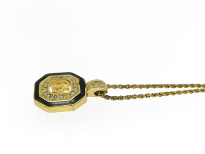 Dior logo rhinestone necklace