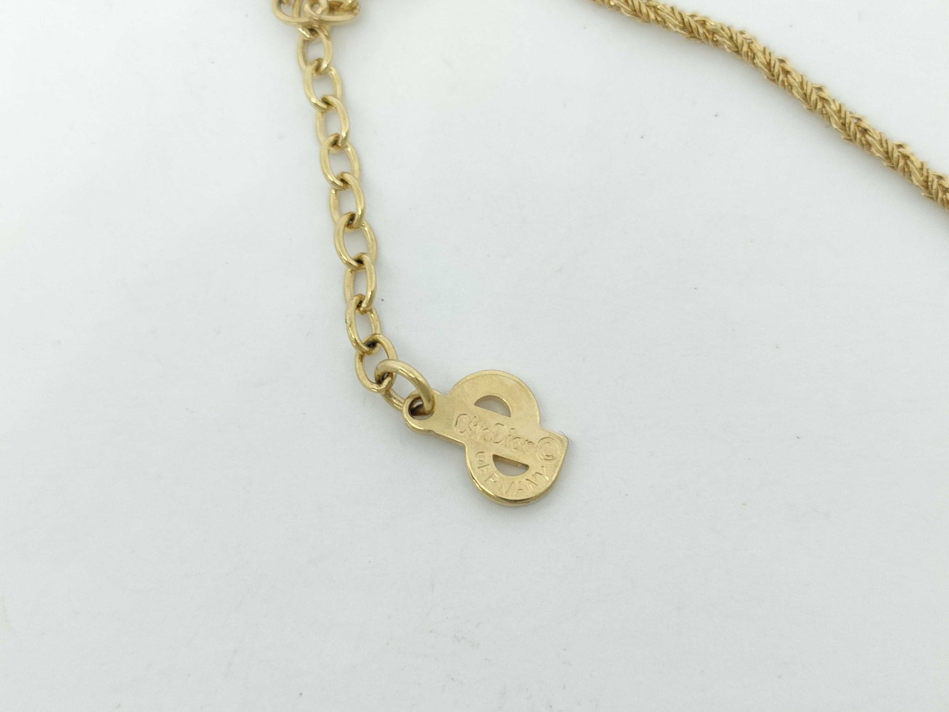 Dior Flower Pearl Rhinestone Necklace