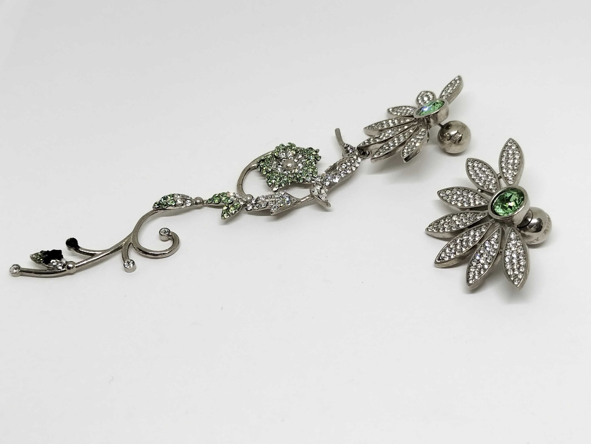 BURBERRY Crystal Half Daisy Drop Earrings and Studs Set