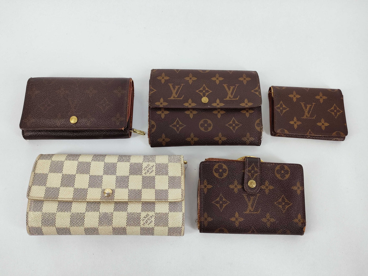 LOUIS VUITTON Monogram Louis Vuitton Wallet Set of 5 Louis Vuitton Wallets