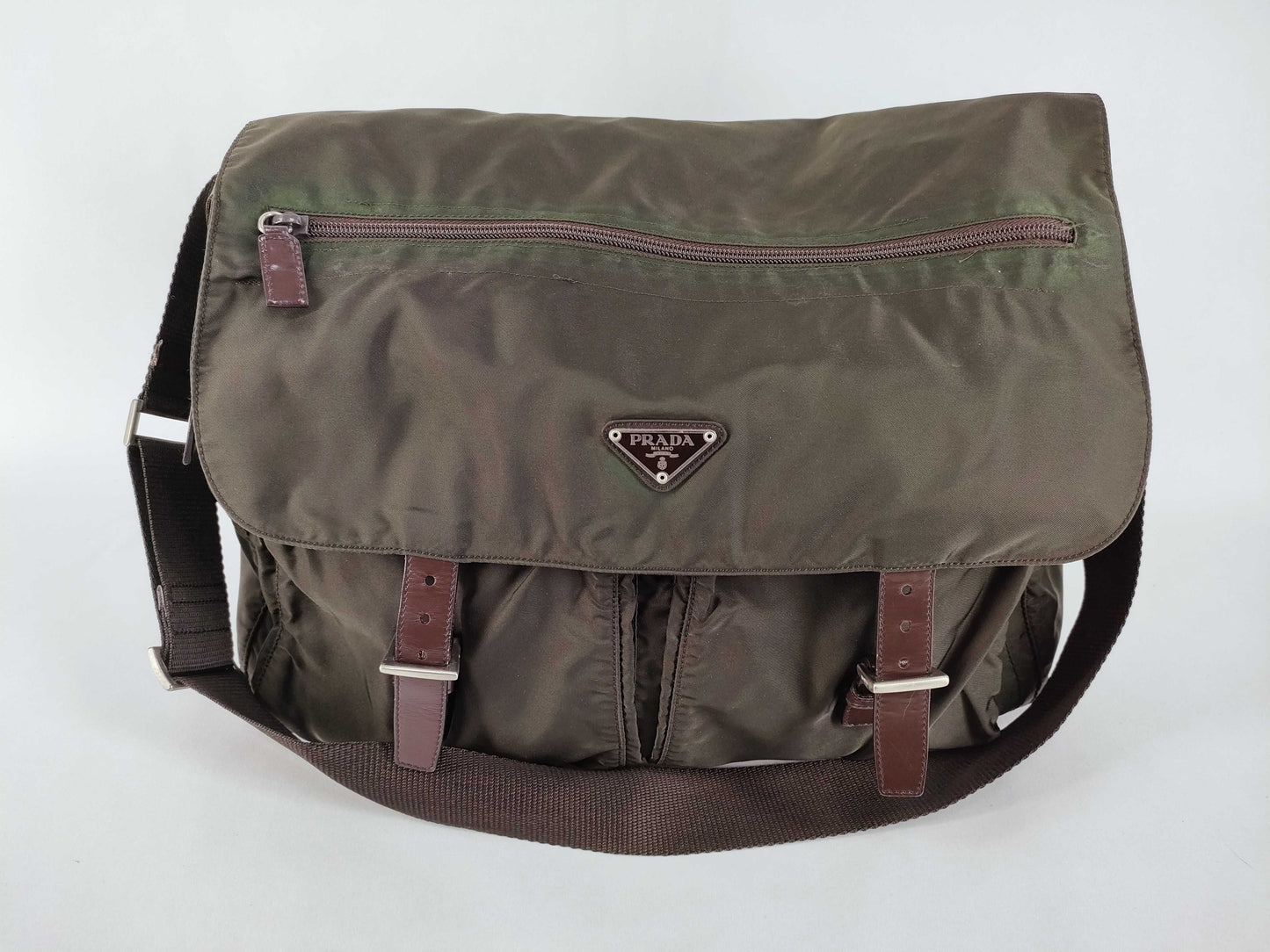 PRADA Nylon Prada Nylon Shoulder Bag with Triangle Logo PRADA Shoulder Bag
