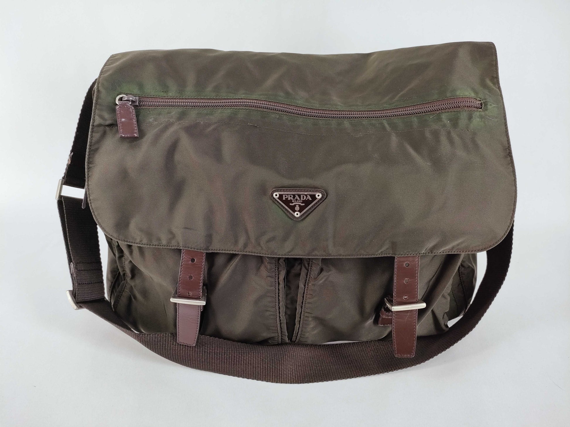 PRADA Nylon Prada Nylon Shoulder Bag with Triangle Logo PRADA Shoulder Bag