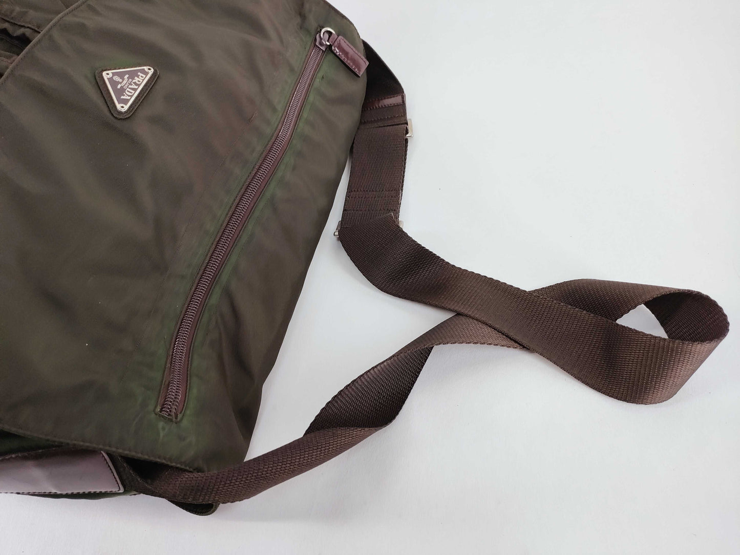 PRADA Nylon Prada Nylon Shoulder Bag with Triangle Logo PRADA Shoulder Bag