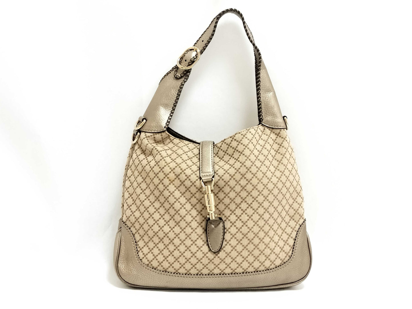 GUCCI Jackie Gucci New Jackie Canvas 2-Way Shoulder Bag 246907