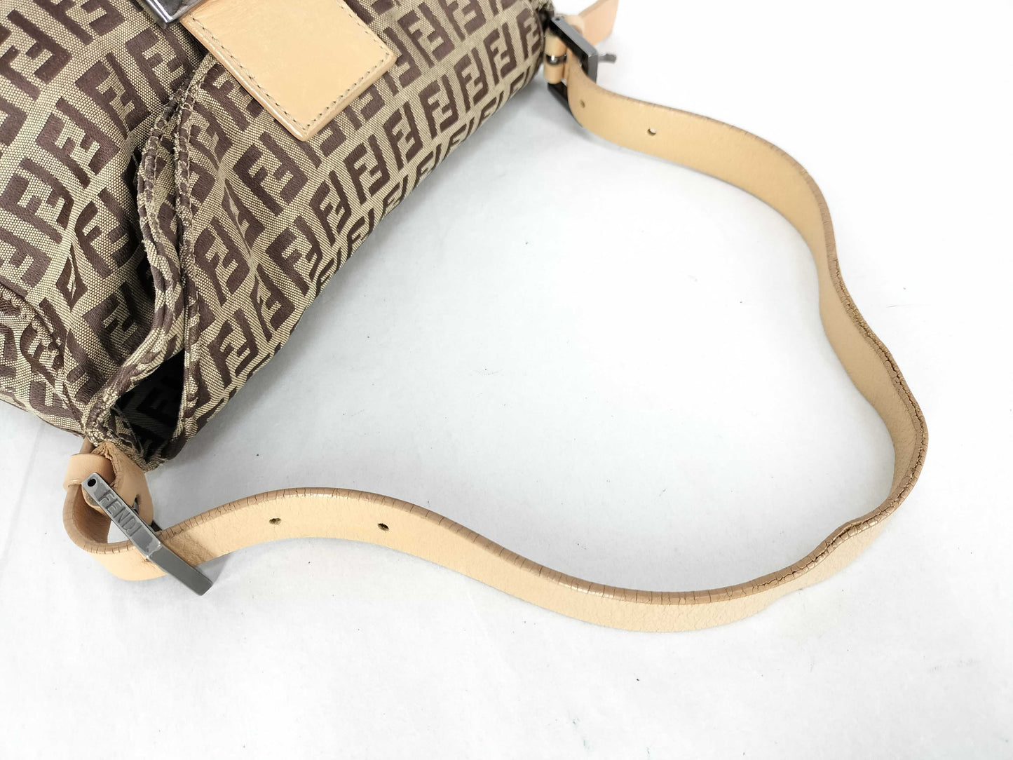 FENDI Mamma Fendi Zucchino Mamma Bucket Canvas Shoulder Bag