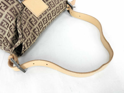 FENDI Mamma Fendi Zucchino Mamma Bucket Canvas Shoulder Bag