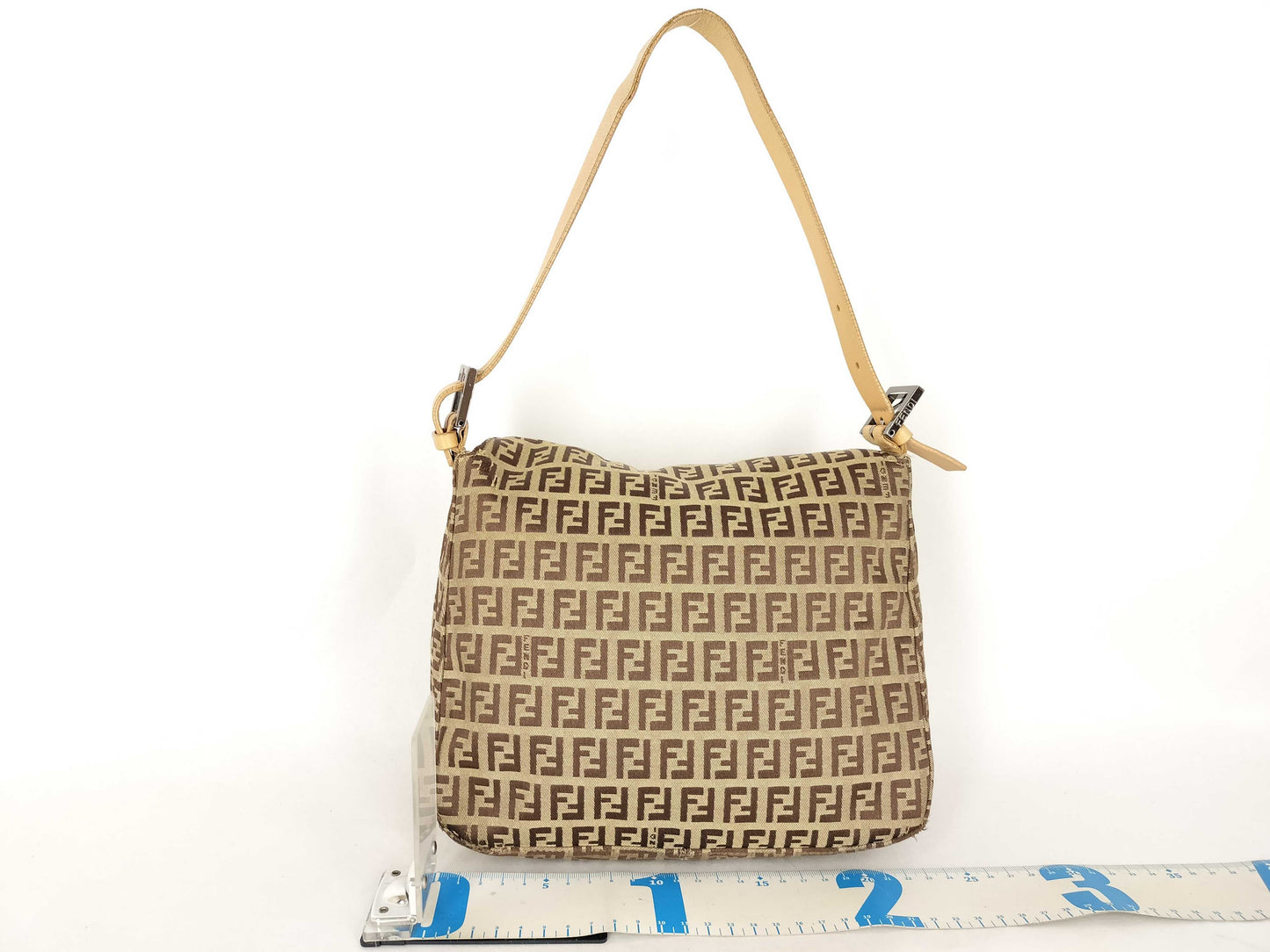 FENDI Mamma Fendi Zucchino Mamma Bucket Canvas Shoulder Bag