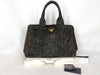 PRADA Prada Harako Leopard Print Canapa Handbag