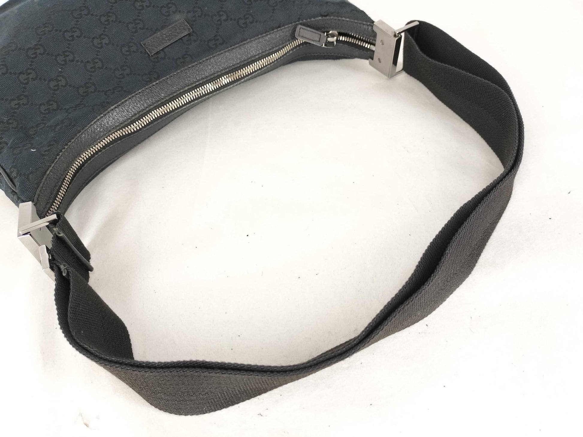 GUCCI GG Canvas Half Moon Shoulder Bag