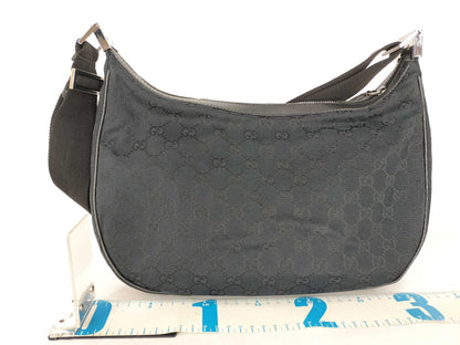 GUCCI GG Canvas Half Moon Shoulder Bag