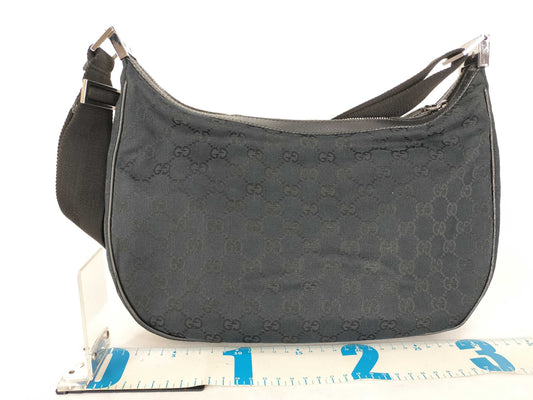 GUCCI GG Canvas Half Moon Shoulder Bag